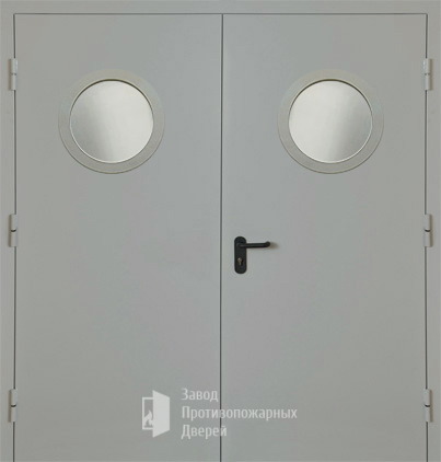 Фото двери «Двупольная с круглым стеклом EI-30» в Можайску