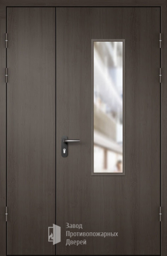 Фото двери «МДФ полуторная со стеклом №24» в Можайску