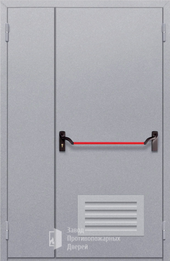 Фото двери «Полуторная с решеткой (антипаника)» в Можайску