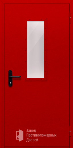 Фото двери «Однопольная со стеклом (красная)» в Можайску