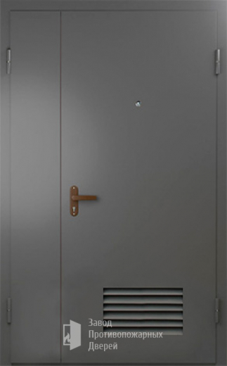 Фото двери «Техническая дверь №7 полуторная с вентиляционной решеткой» в Можайску