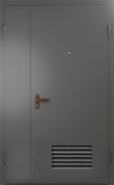 Фото двери «Техническая дверь №7 полуторная с вентиляционной решеткой» в Можайску