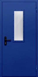 Фото двери «Однопольная со стеклом (синяя)» в Можайску